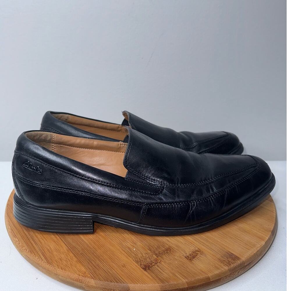 Clarks Collection Black Leather Comfort Loafer Men's US 8 - 861455509